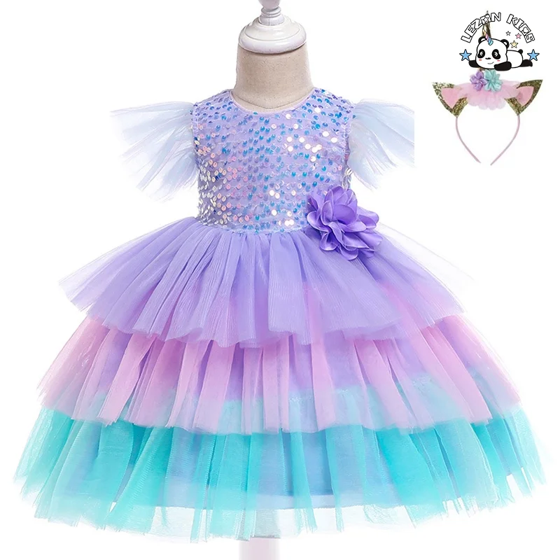 LEZONKIDS - 2020 Custom Children Clothing Frocks for 12 Years Girls Princess Dress Kids